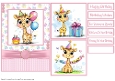Birthday Giraffe Card Front 5x7