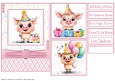 Birthday Piglet Card Front 5x7