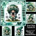 Green Velvet Cupcake Girl Mini Kit 7x7