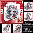 Christmas Unicorn In A Tutu Mini Kit 7x7