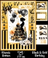 Black and Gold Birthday Mini Kit 5x7