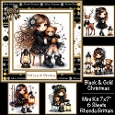 Black & Gold Christmas Mini Kit 7x7