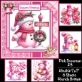Pink Snowman #3 Mini Kit 7x7