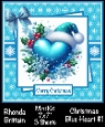 Christmas Blue Heart #1 Mini Kit 7x7