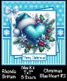 Christmas Blue Heart #2 Mini Kit 7x7
