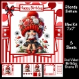 Red Velvet Birthday Gnome #1 Mini Kit 7x7