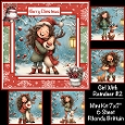 Girl With Reindeer #2 Mini Kit 7x7