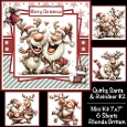 Quirky Santa & Reindeer #2 Mini Kit 7x7