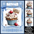 Birthday Cupcakes #2 Mini Kit 5x7 (3) Plus Bonus