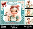 Retro Pinup Girl Mini Kit 7x7 (4) Plus Bonus