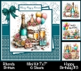 Happy Birthday #3 Mini Kit 7x7 (4) Plus Bonus *Customer Request*