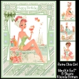 Retro Chic Girl Mini Kit 5x7 (3) Plus Bonus