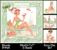 Retro Chic Girl Mini Kit 7x7 (4) Plus Bonus *Customer Request*