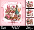 Happy Birthday #1 Mini Kit 7x7 (6) Plus Bonus