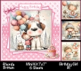 Birthday Girl #1 Mini Kit 7x7 (6) Plus Bonus