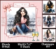 Champagne Girl Mini Kit 7x7 (5) *Customer Request*