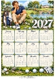 2027 Male Golfer Calendar