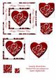 cup37836_40 - Red & Silver Heart Valentines Day Card Front