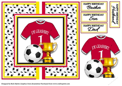 8x8 MANCHESTER UNITED - DAVID DE GEASHIRT No. 1 Card front with decoupage 