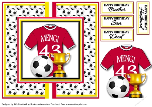 8x8 MANCHESTER UNITED -TEDEN MENGI No.43 Card front with decoupage 