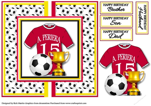 8x8 MANCHESTER UNITED - ANDREAS PEREIRA  No.15 Card front with decoupage 