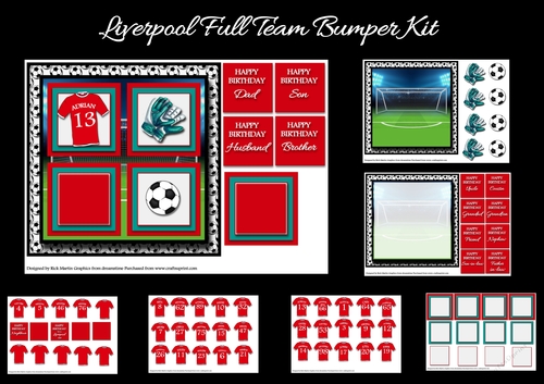 8x8 LIVERPOOL FOOTBALL BUMPER KIT - X7 A4 Sheets 
