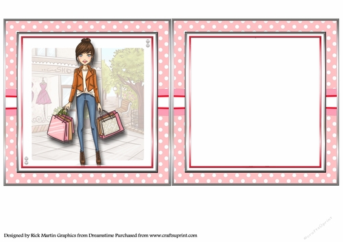 6x6 Shopping Lady Insert to match cup1103666_111584