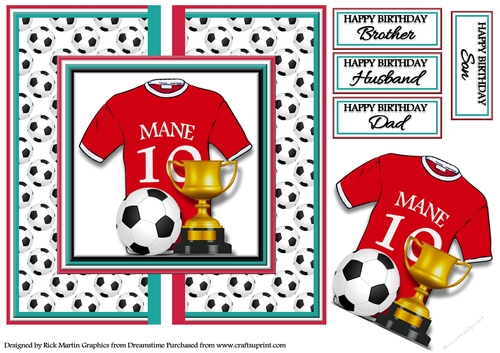 8X8 Card Front Mane No.10 Liverpool Football Football Team