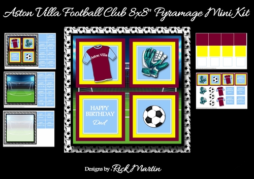 8x8 Aston Villa Football Club Mini Kit - x5 A4 sheets