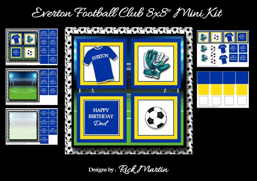8x8 Everton football Club Mini Kit - x5 A4 sheets 