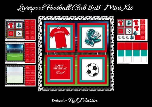 8x8 Liverpool Football Club Mini Kit - x5 A4 sheets 