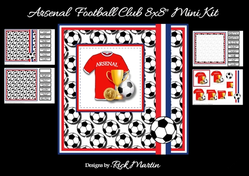 8x8 Arsenal Football Club Pyramage Mini Kit - x4 A4 Sheets  