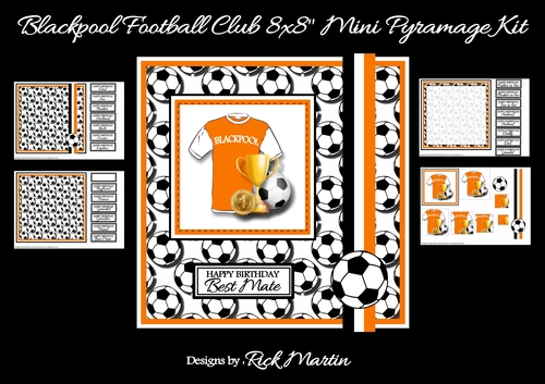 8x8 Blackpool Football Club Mini Pyramage Kit - x4 A4 Sheets 