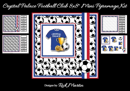 8x8 Crystal Palace Football Club Mini Pyramage Kit - x4 A4 Sheets 