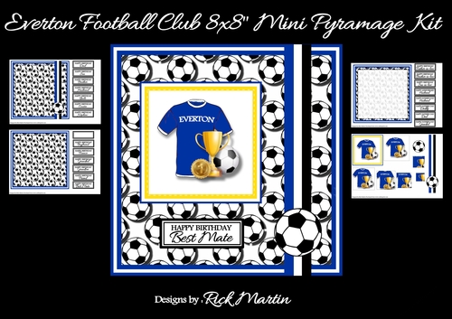 8x8 Everton Football Club Mini Pyramage Kit - x4 A4 Sheets 
