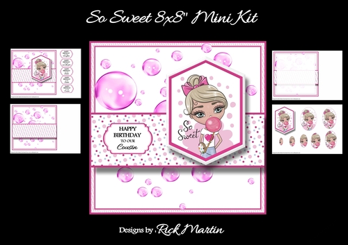 8x8 So Sweet Mini Kit - x4 A4 Sheets 