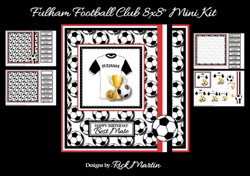 8x8 Fulham Football Club Mini Pyramage Kit - x4 A4 Sheets 