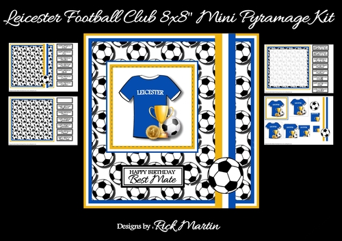 8x8 Leicester Football Club Mini Pyramage Kit - x4 A4 Sheets 
