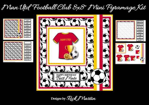 8x8 Man Utd Football Club Mini Pyramage Kit - x4 A4 Sheets 