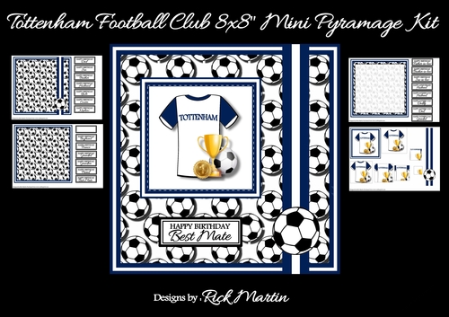 8x8 Tottenham Football Club Mini Pyramage Kit - x4 A4 Sheets 