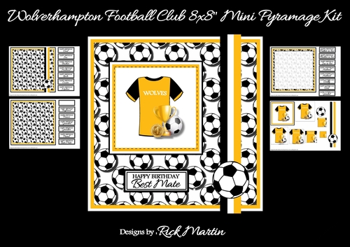 8x8 Wolverhampton Football Club Mini Pyramage Kit - x4 A4 Sheets 