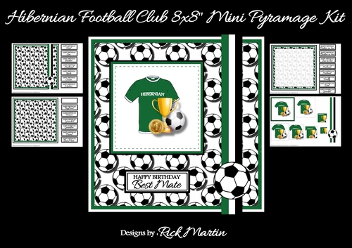 8x8 Hibernian Football Club Mini Pyramage Kit - x4 A4 Sheets 