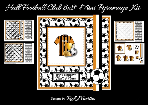 8x8 Hull Football Club Mini Pyramage Kit - x4 A4 Sheets 