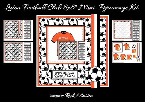 8x8 Luton Football Club Mini Pyramage Kit - x4 A4 Sheets 