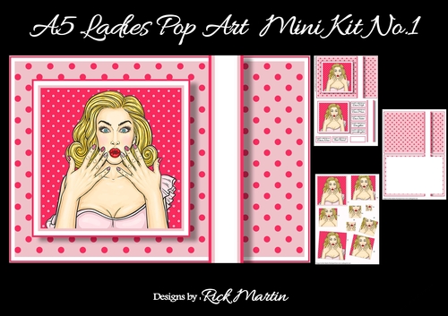 A5 Pop Art Mini Kit No. 1 - x3 A4 Sheets 
