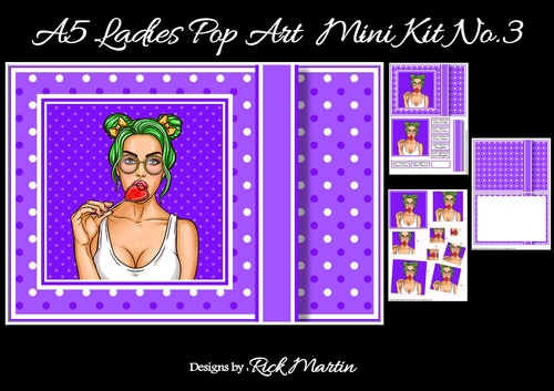 A5 Pop Art Mini Kit No. 3 - x3 A4 Sheets 