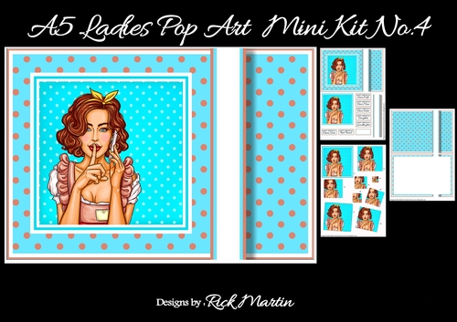 A5 Pop Art Mini Kit No. 4 - x3 A4 Sheets 