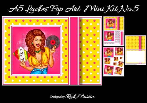A5 Pop Art Mini Kit No. 5 - x3 A4 Sheets 