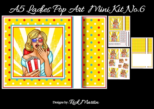 A5 Pop Art Mini Kit No. 6 - x3 A4 Sheets 