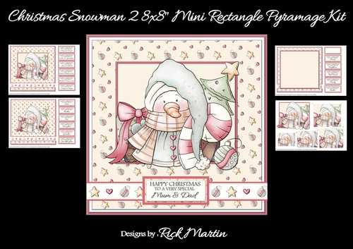 8x8 Christmas Snowman Mini Rectangle Pyramage Kit 